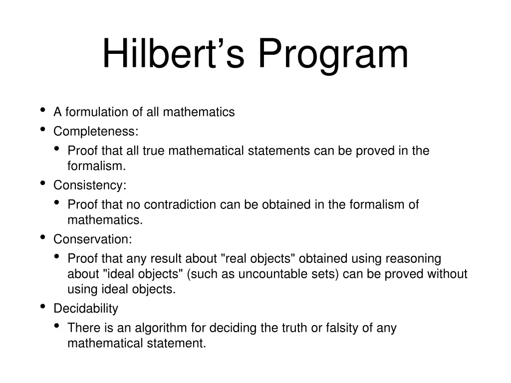 hilbert s program 1