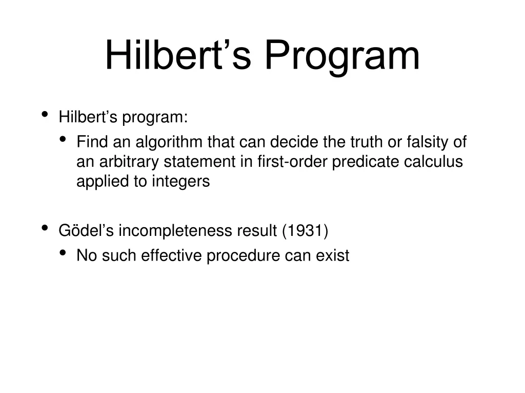 hilbert s program 2