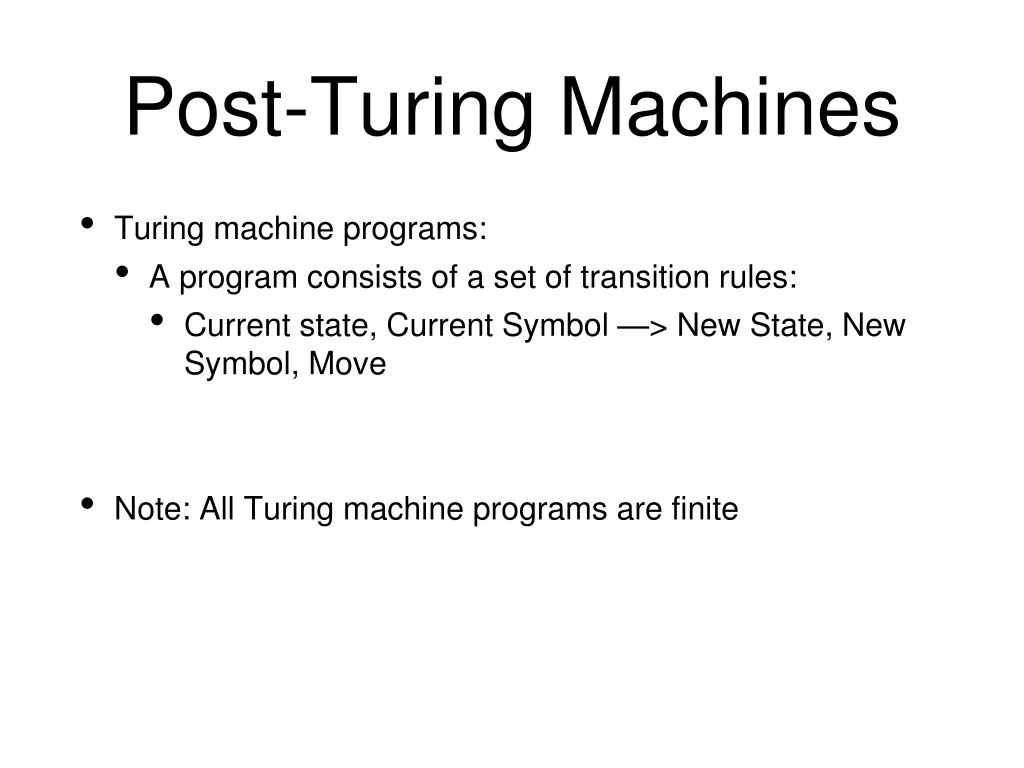 post turing machines 1