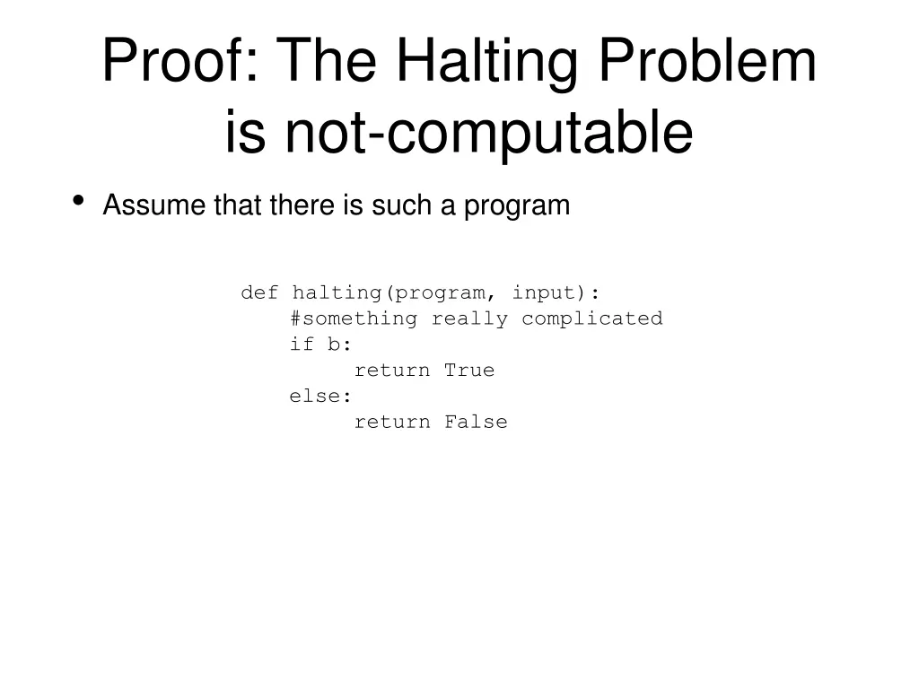 proof the halting problem is not computable 1