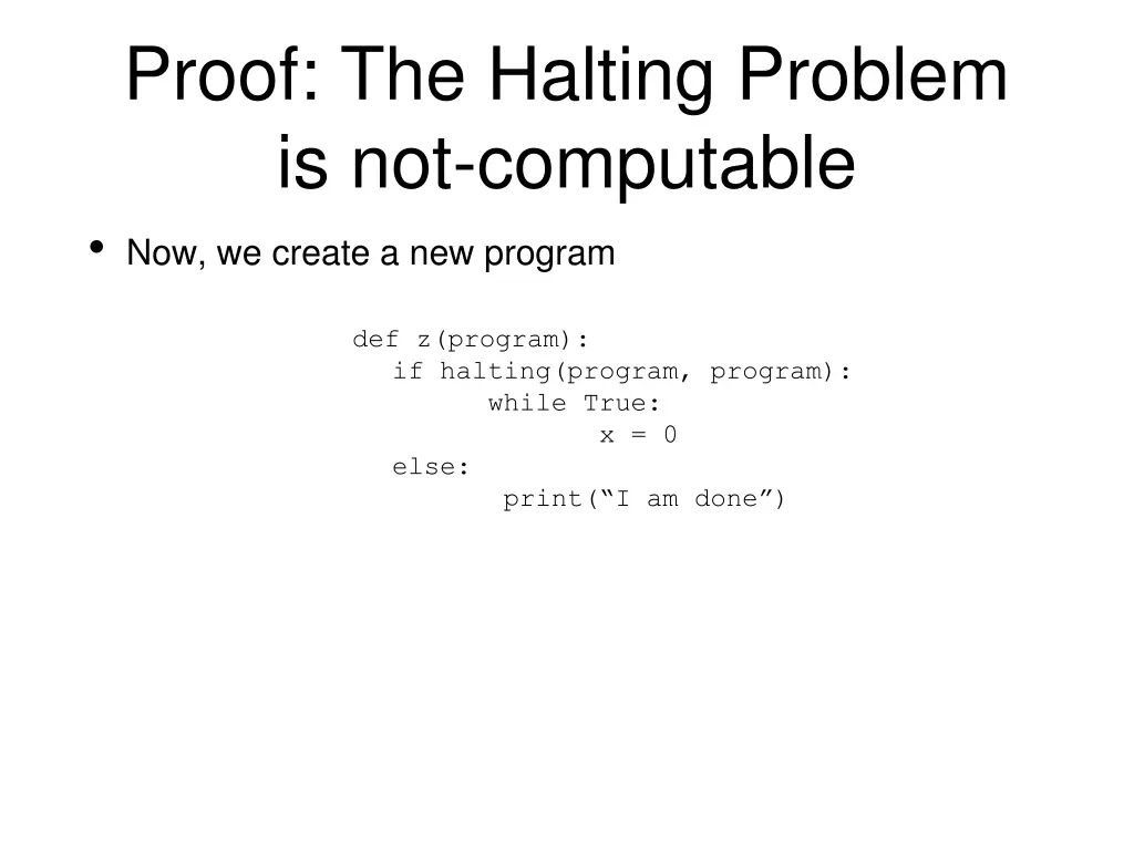 proof the halting problem is not computable 2