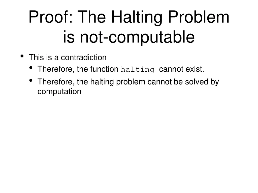 proof the halting problem is not computable this