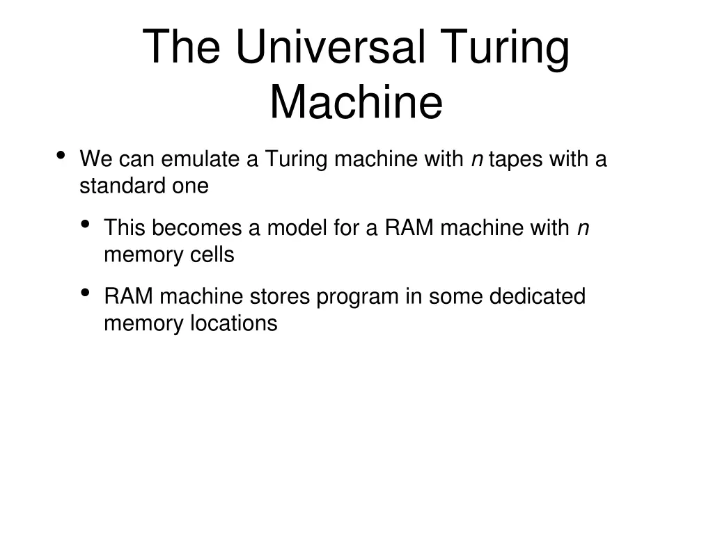 the universal turing machine we can emulate