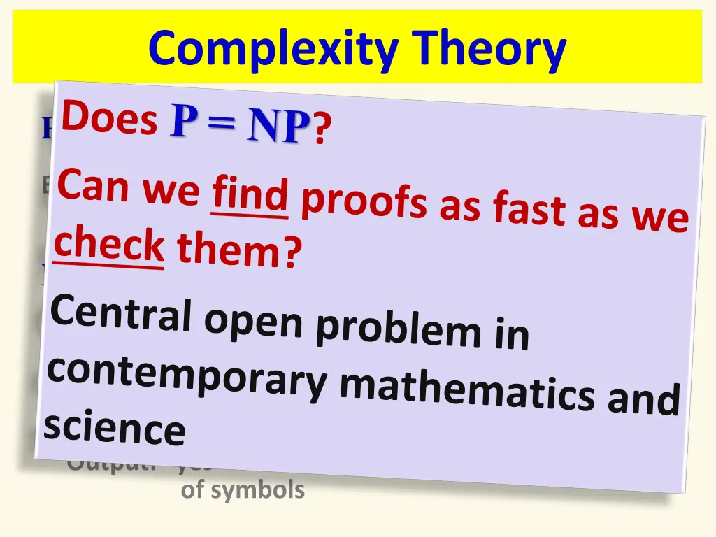 complexity theory