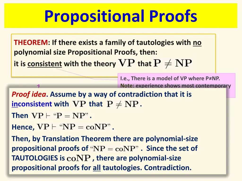 propositional proofs