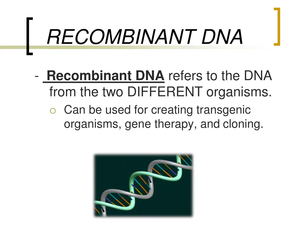 recombinant dna