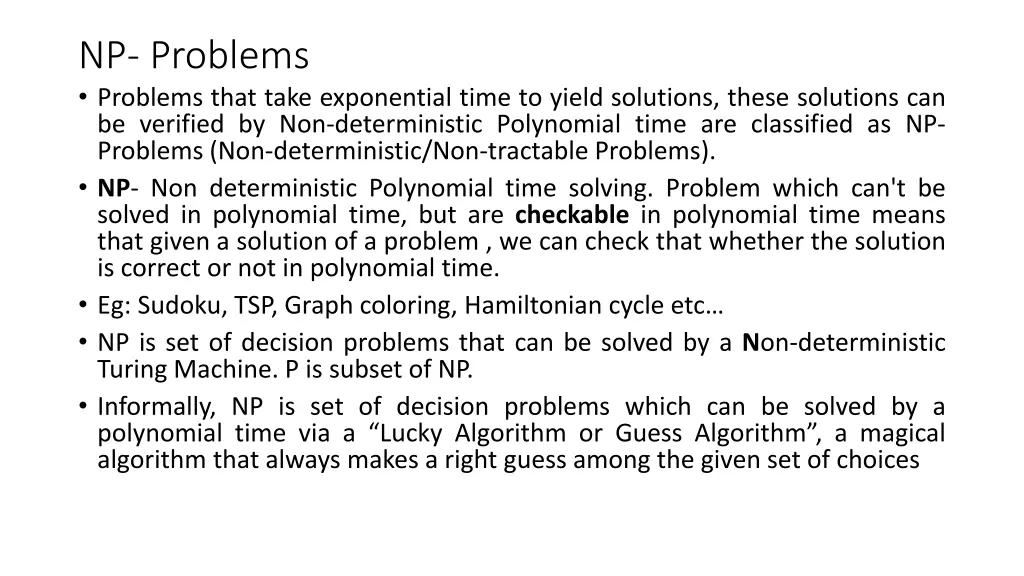 np problems problems that take exponential time