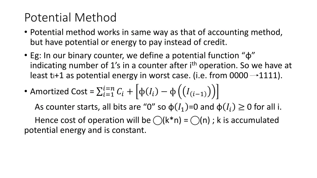 potential method potential method works in same