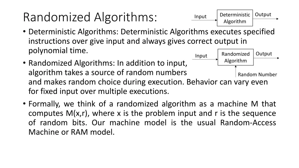 randomized algorithms deterministic algorithms