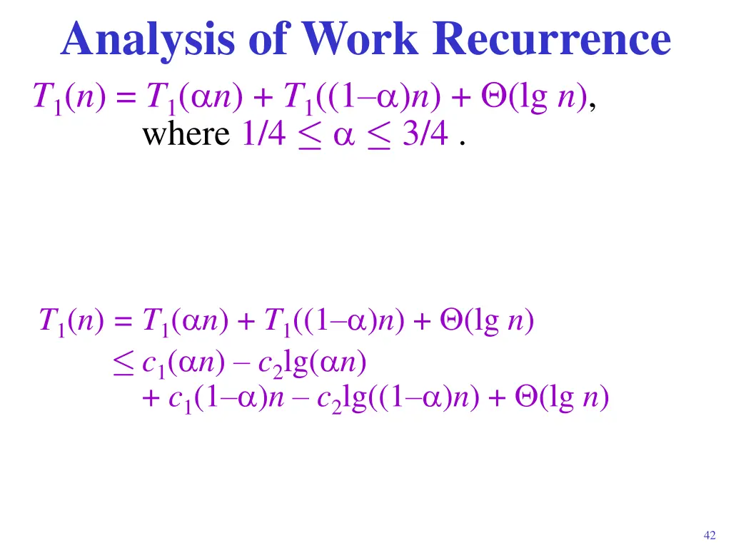 analysis of work recurrence 1