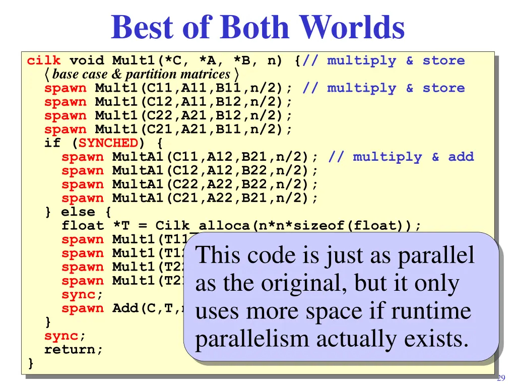 best of both worlds cilk void mult1