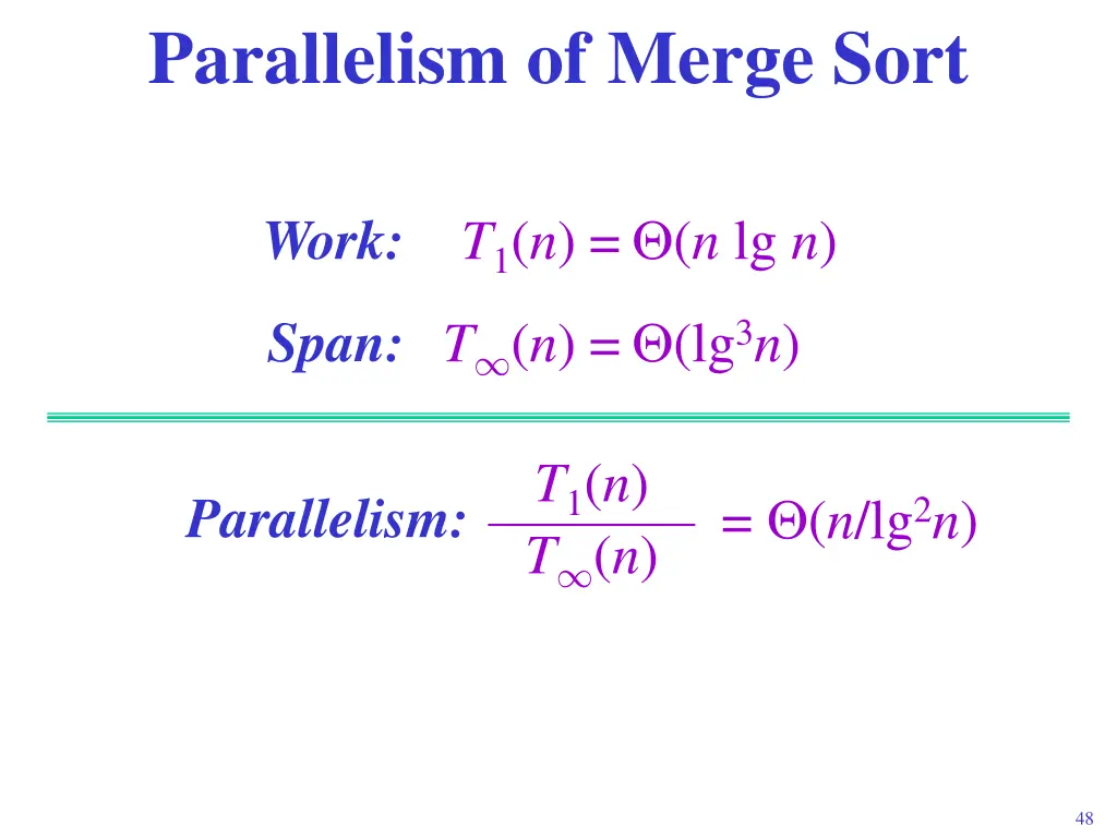 parallelism of merge sort 1