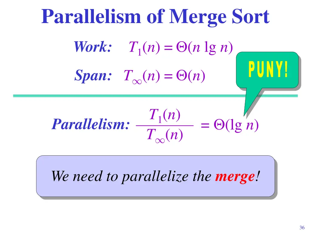 parallelism of merge sort