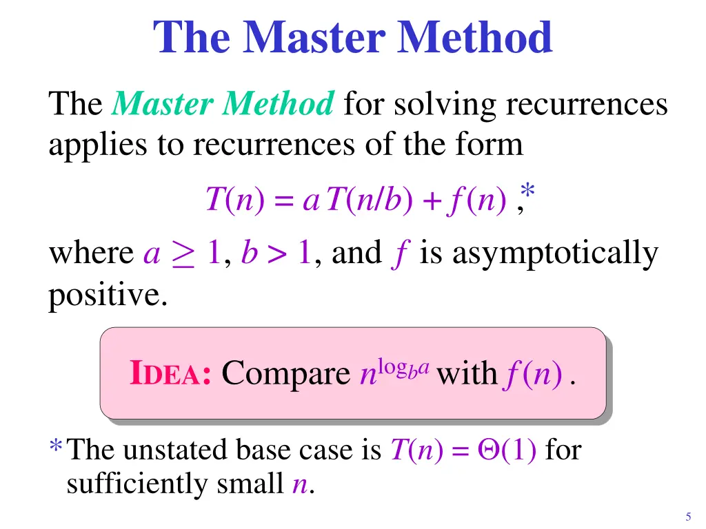 the master method