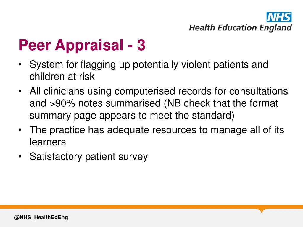 peer appraisal 3 system for flagging