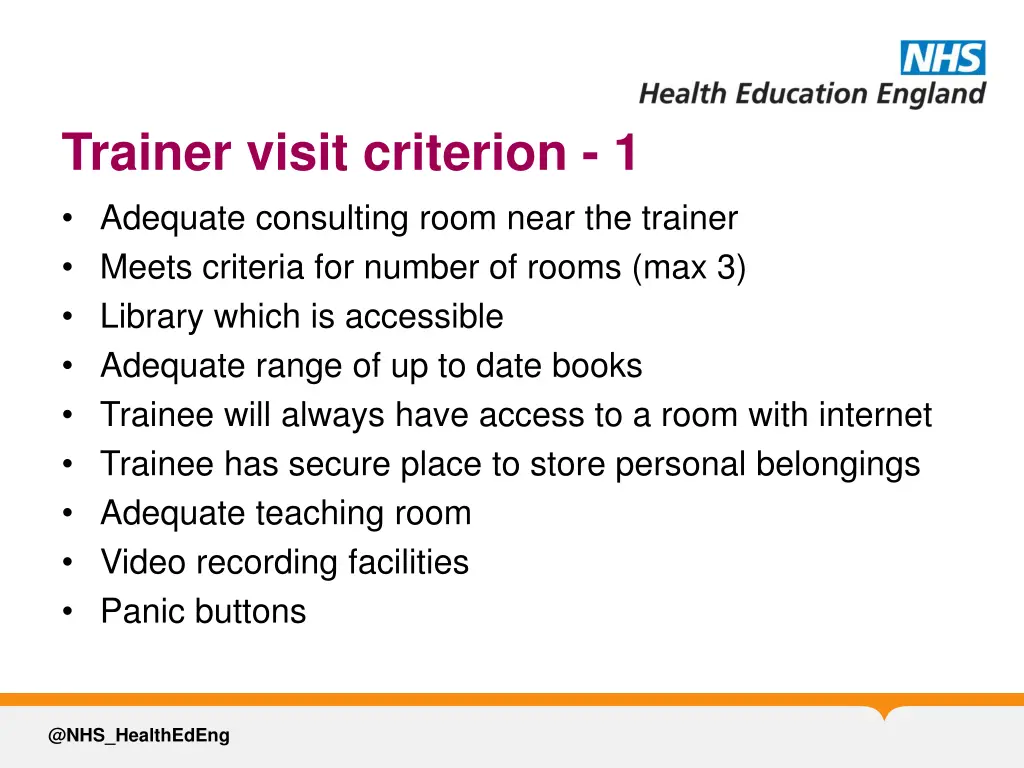 trainer visit criterion 1 adequate consulting