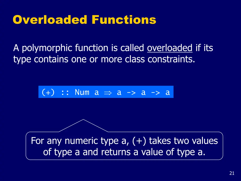 overloaded functions