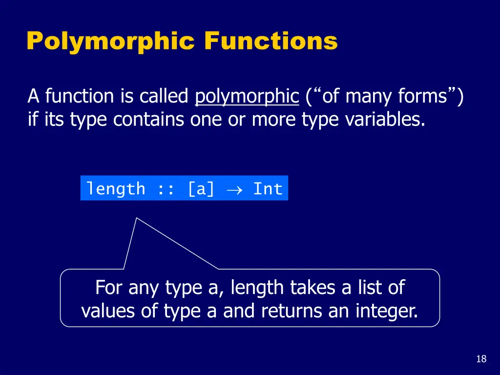 polymorphic functions