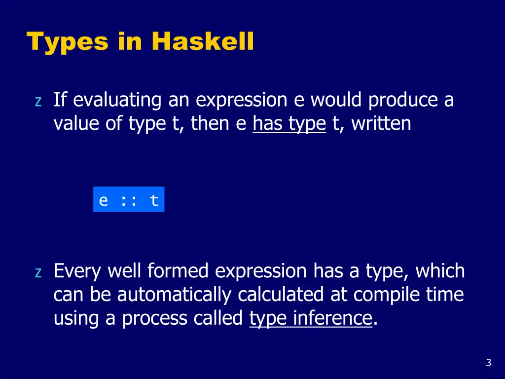 types in haskell