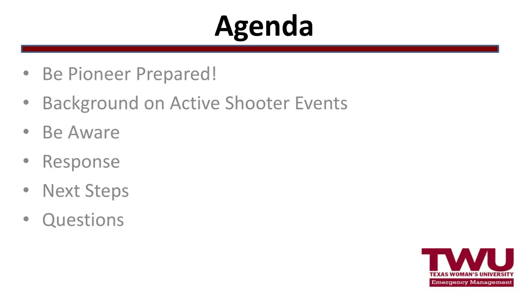 agenda