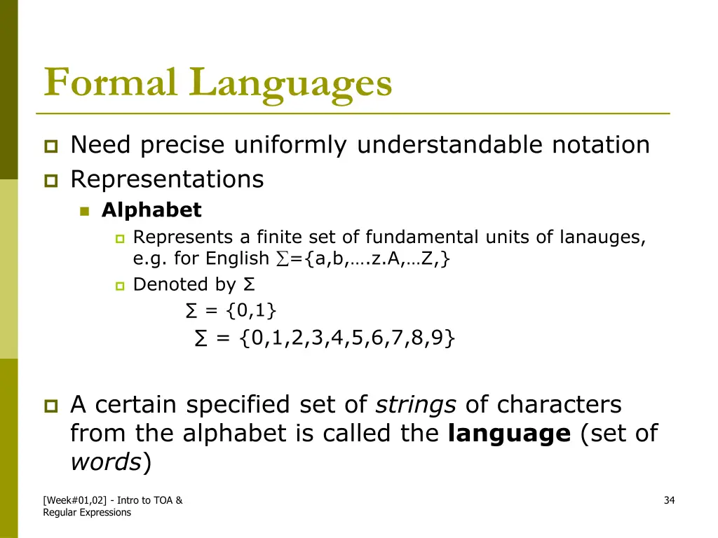 formal languages 1