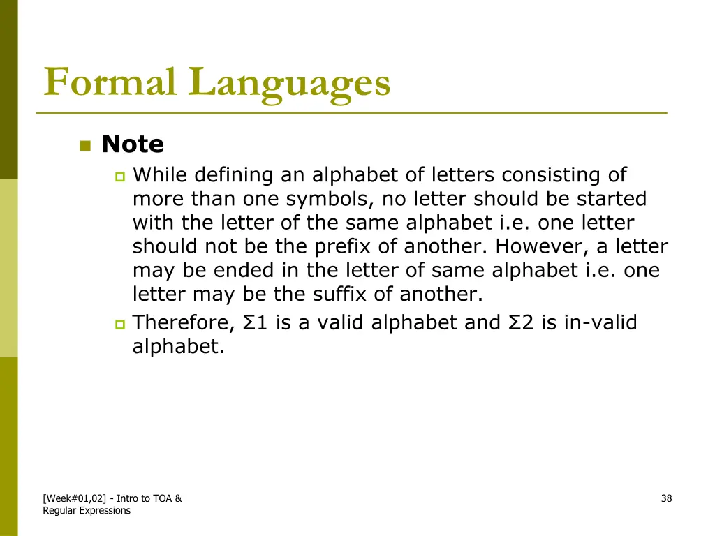 formal languages 5