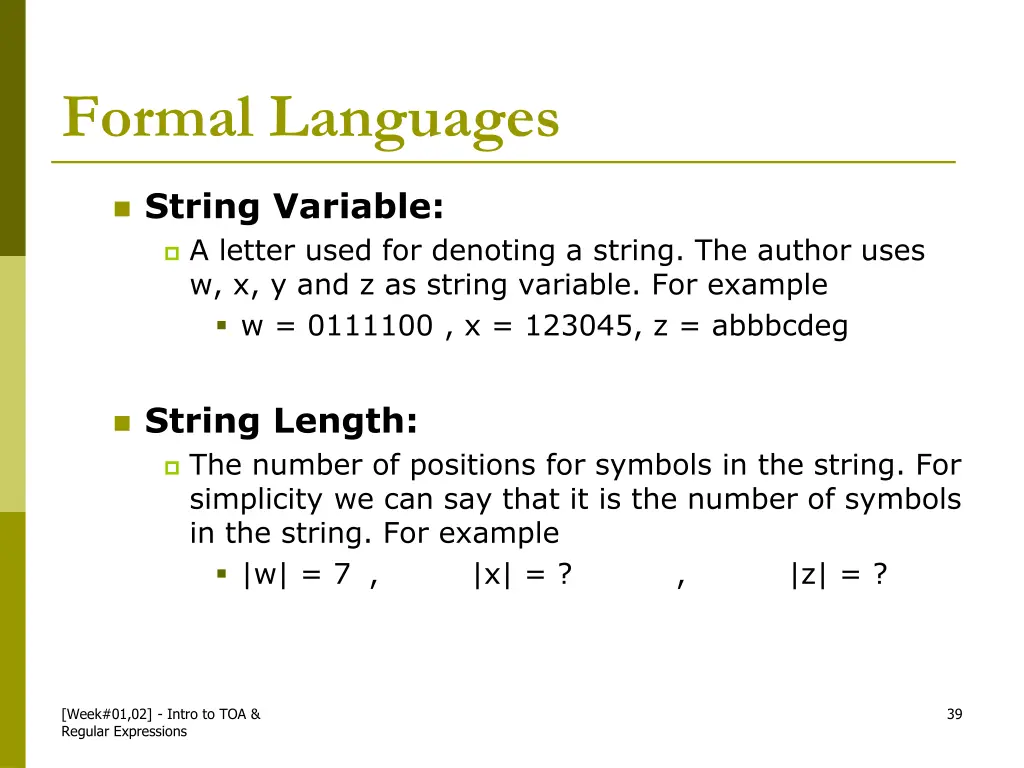 formal languages 6