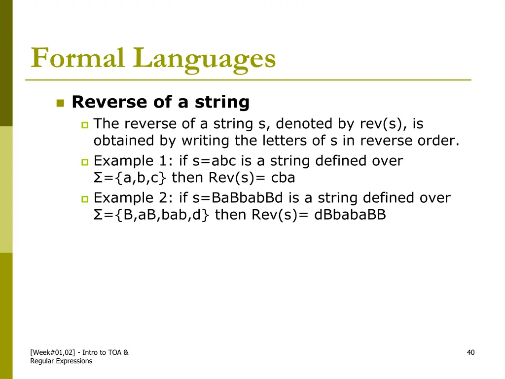 formal languages 7