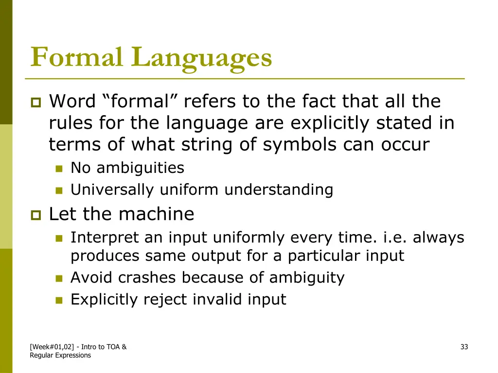 formal languages