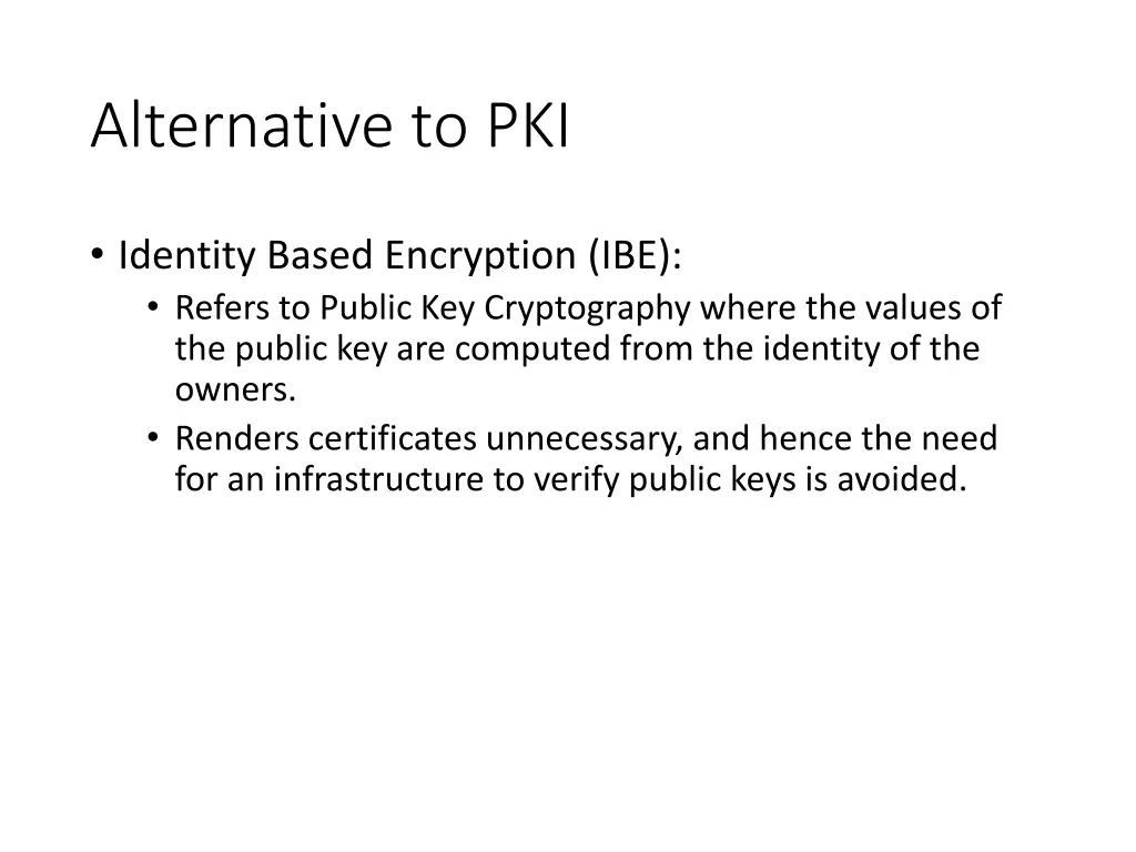 alternative to pki