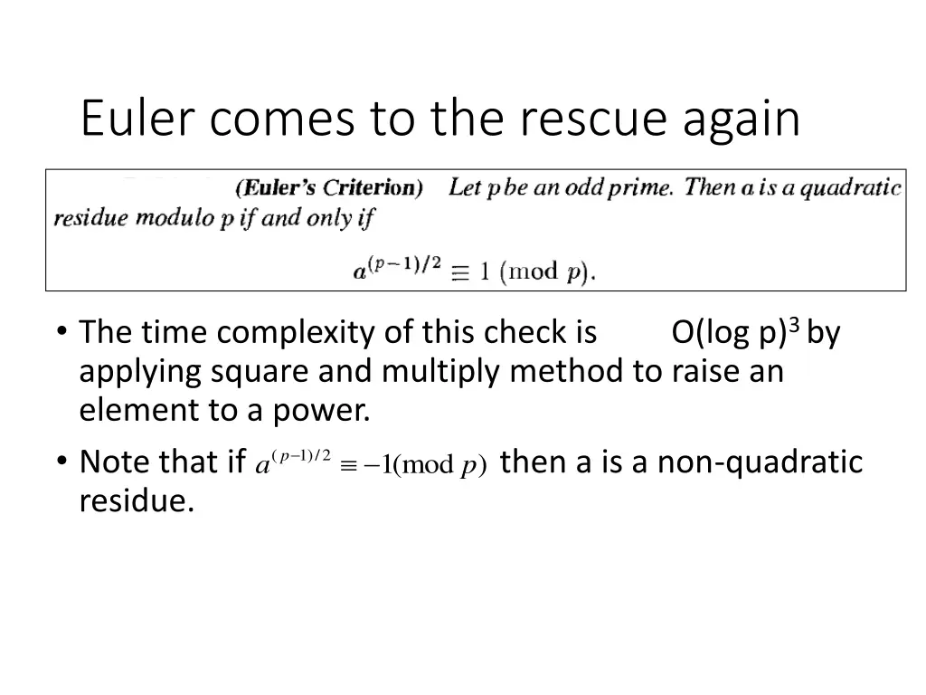 euler comes to the rescue again