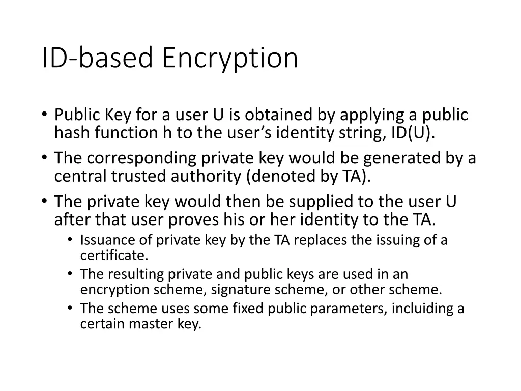 id based encryption