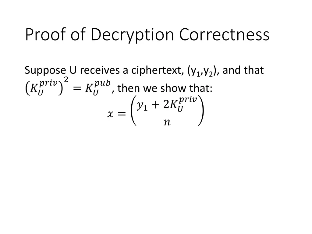 proof of decryption correctness