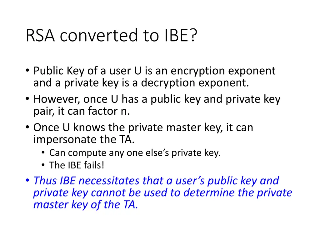 rsa converted to ibe