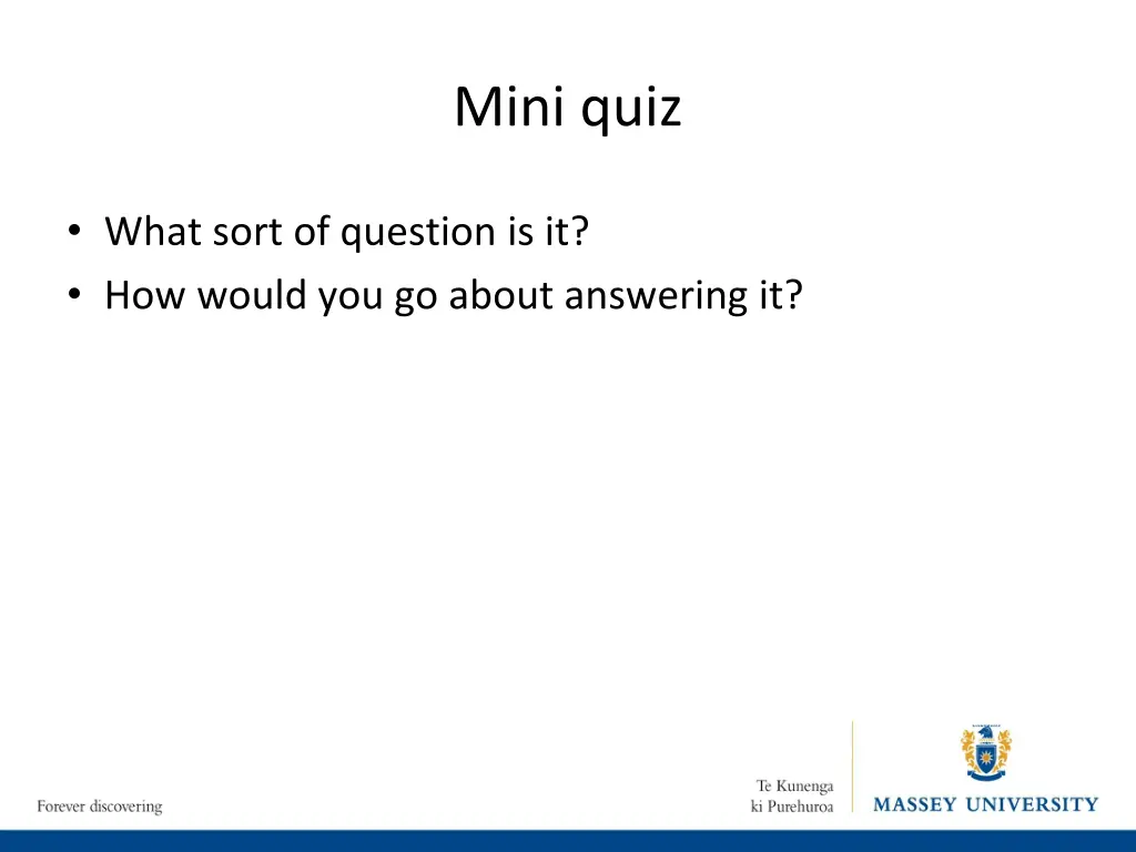 mini quiz