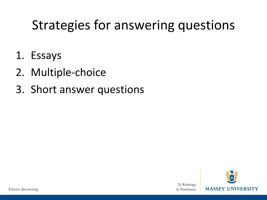 strategies for answering questions