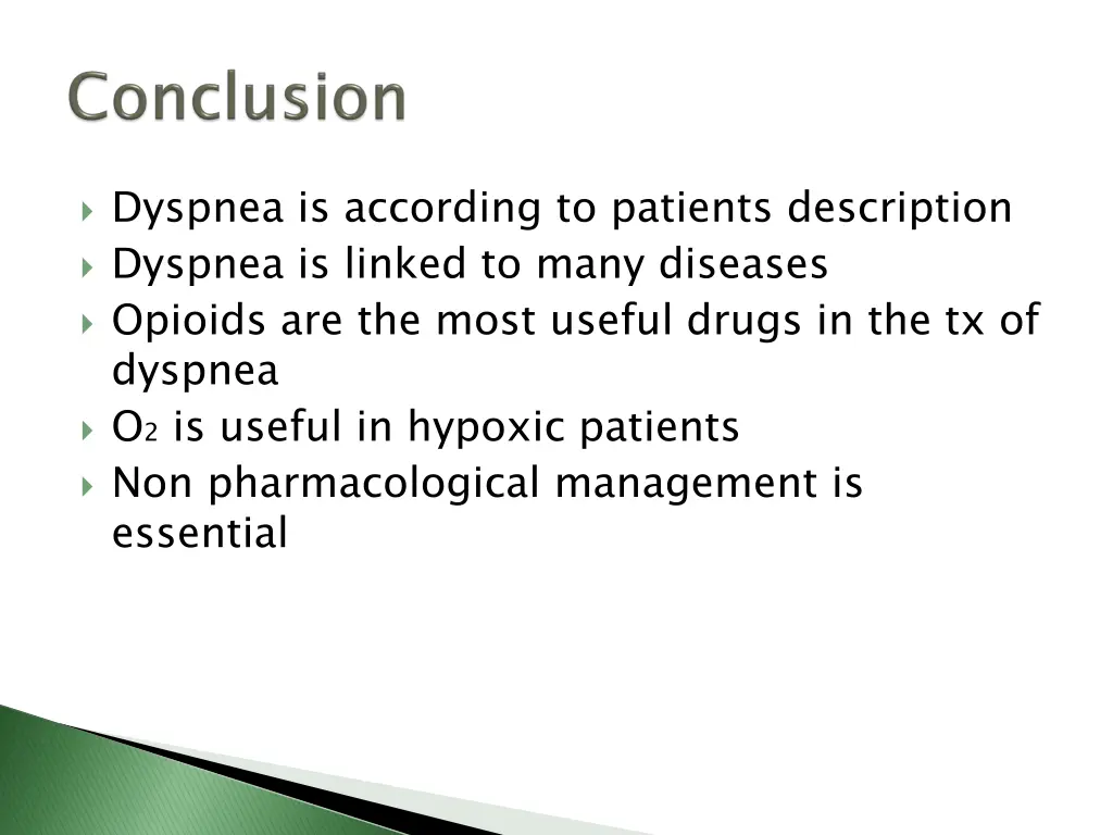 dyspnea is according to patients description