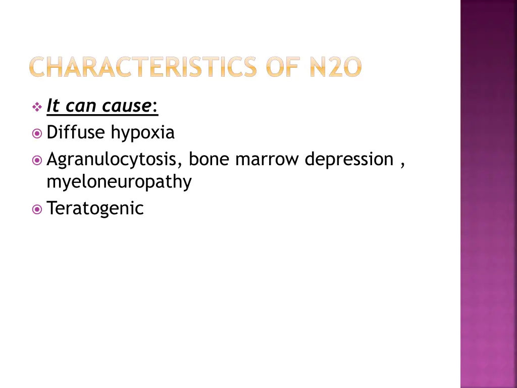 characteristics of n2o