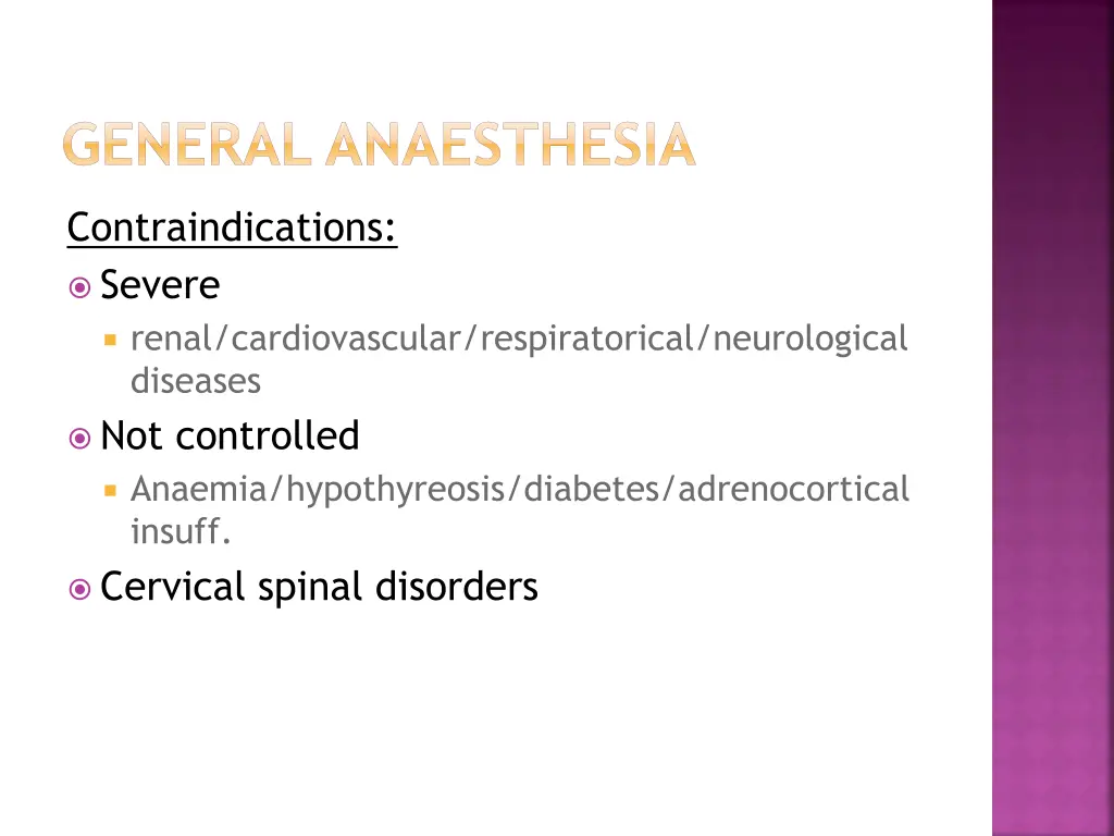 general anaesthesia