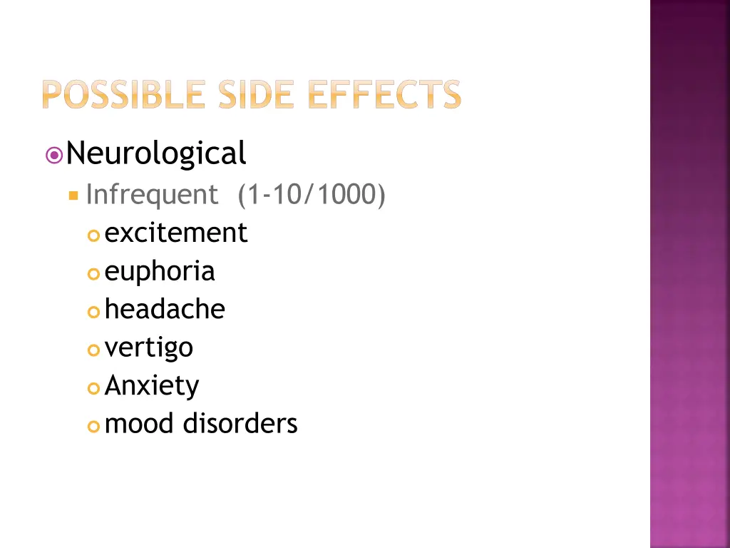 possible side effects