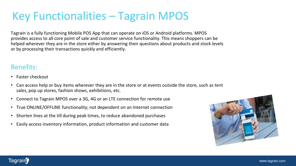 key functionalities tagrain mpos