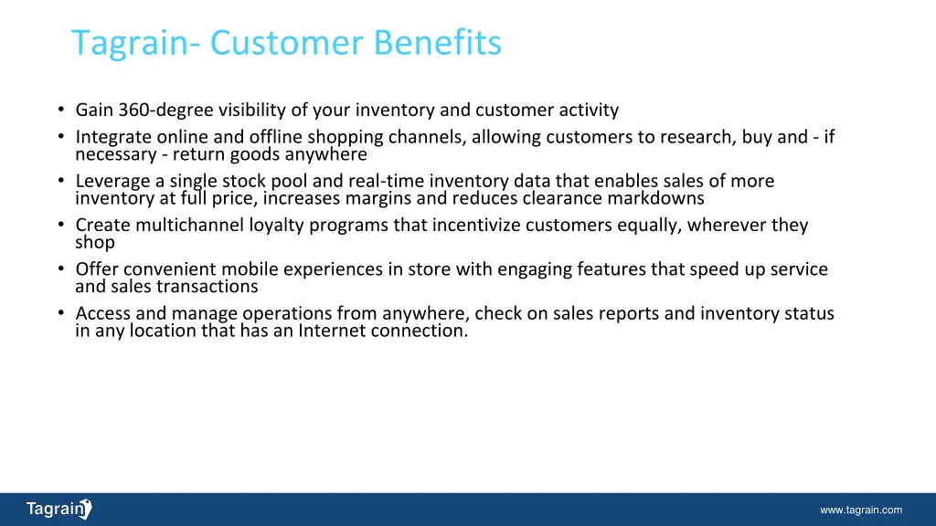 tagrain customer benefits