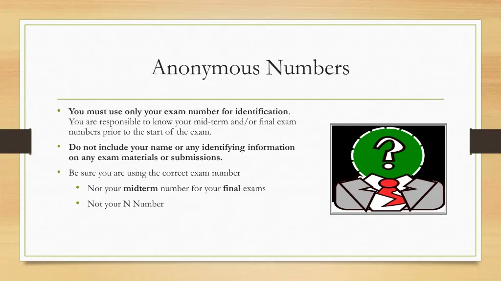 anonymous numbers