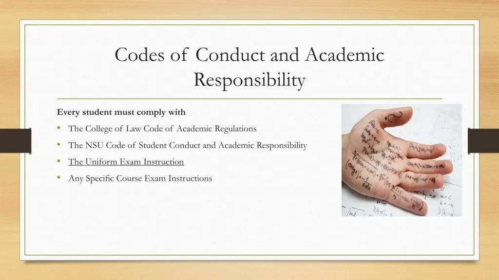 codes of conduct and academic responsibility