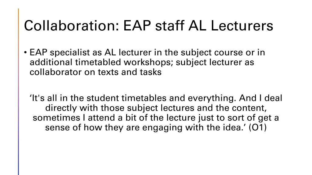 collaboration eap staff al lecturers