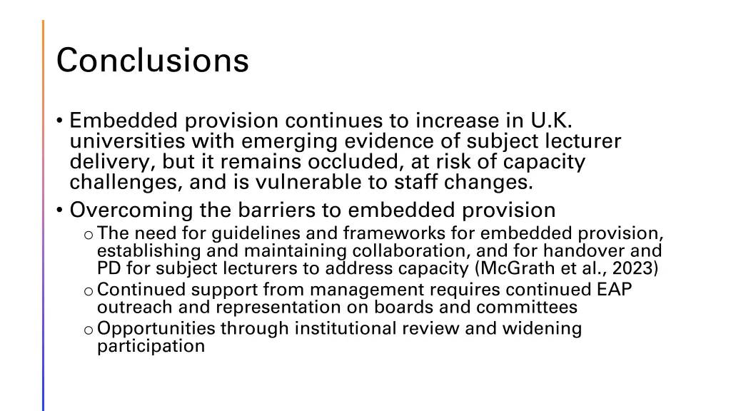 conclusions