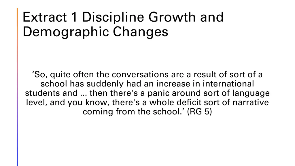 extract 1 discipline growth and demographic