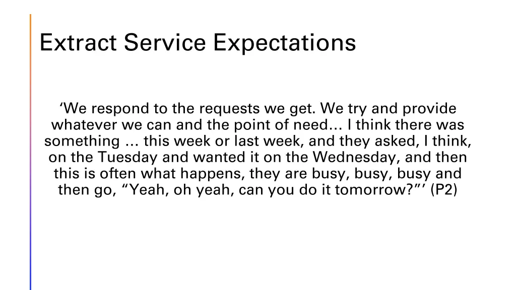 extract service expectations