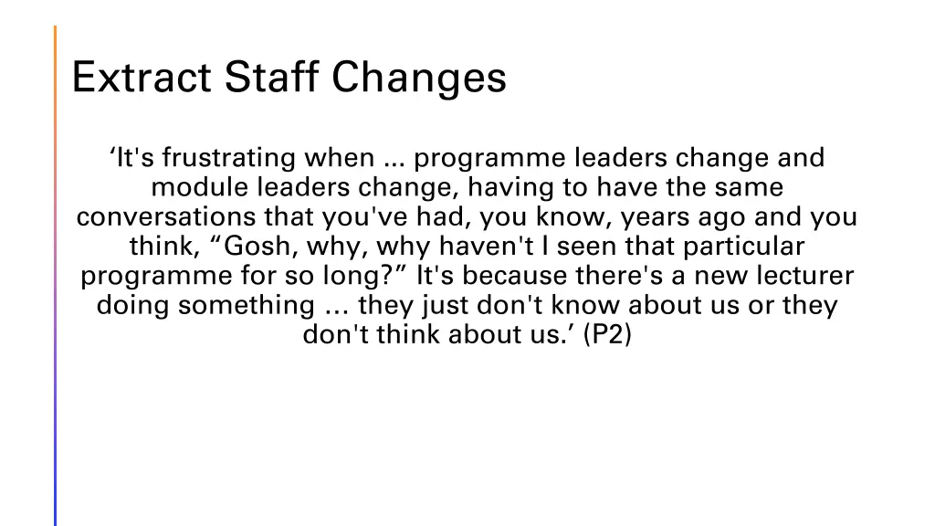 extract staff changes