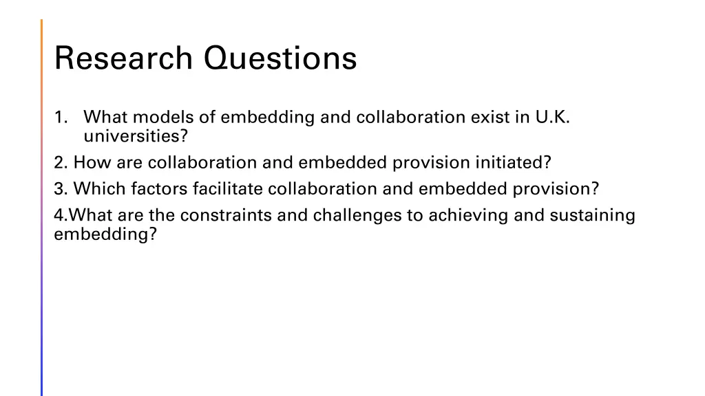 research questions